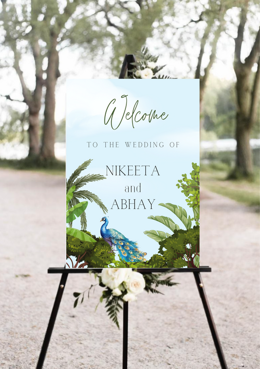 Tropical Wedding Sign