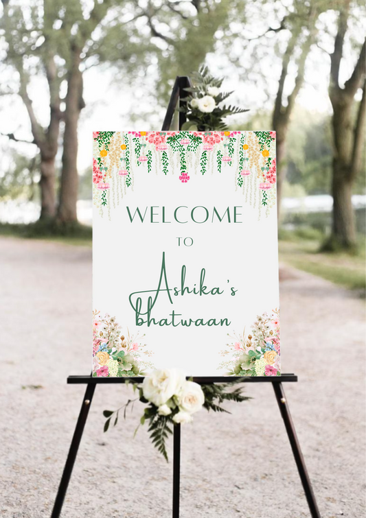 Pastel Pre-Wedding Welcome Sign