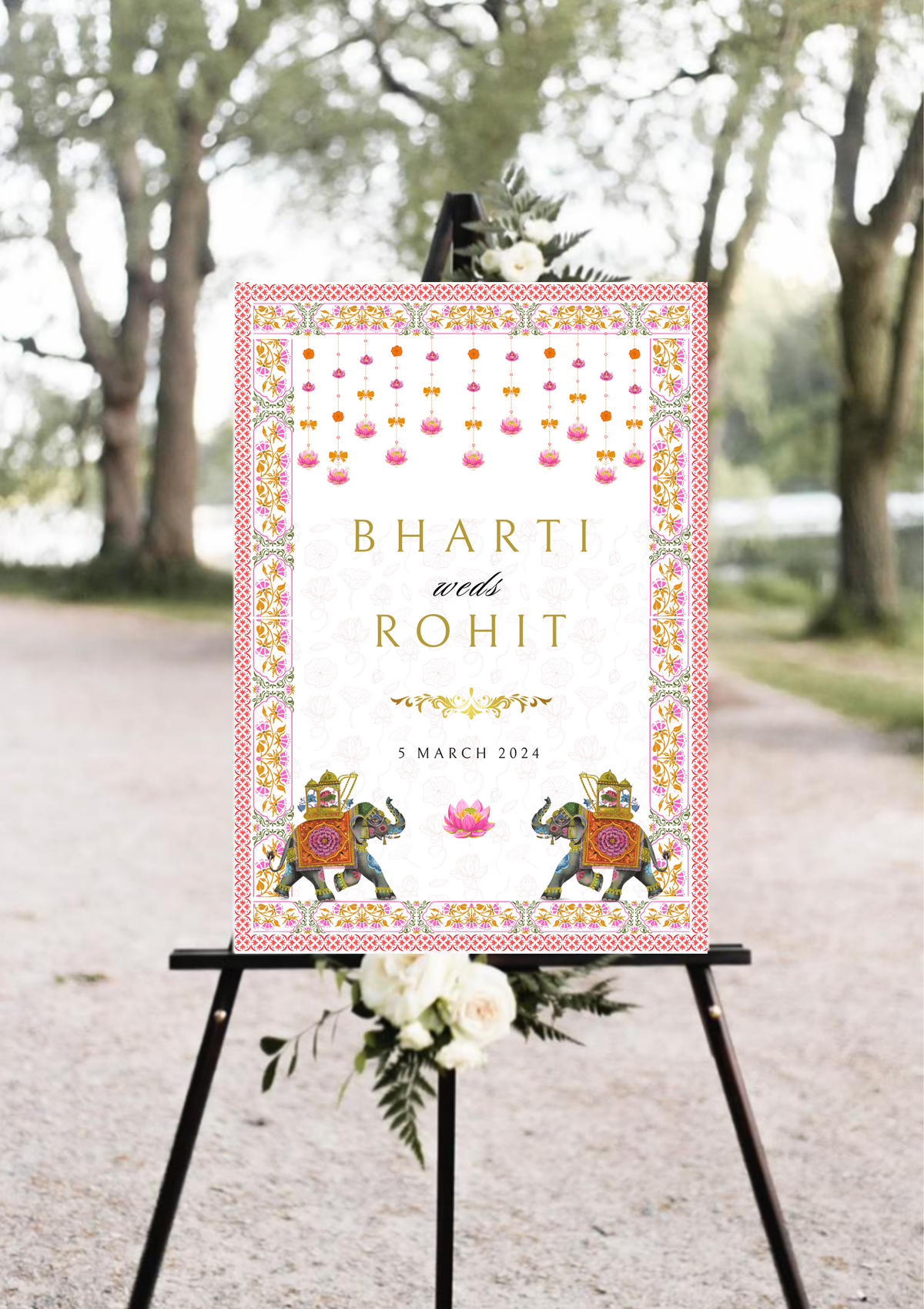 Indian/Gujarati Welcome Sign – Bella Invites