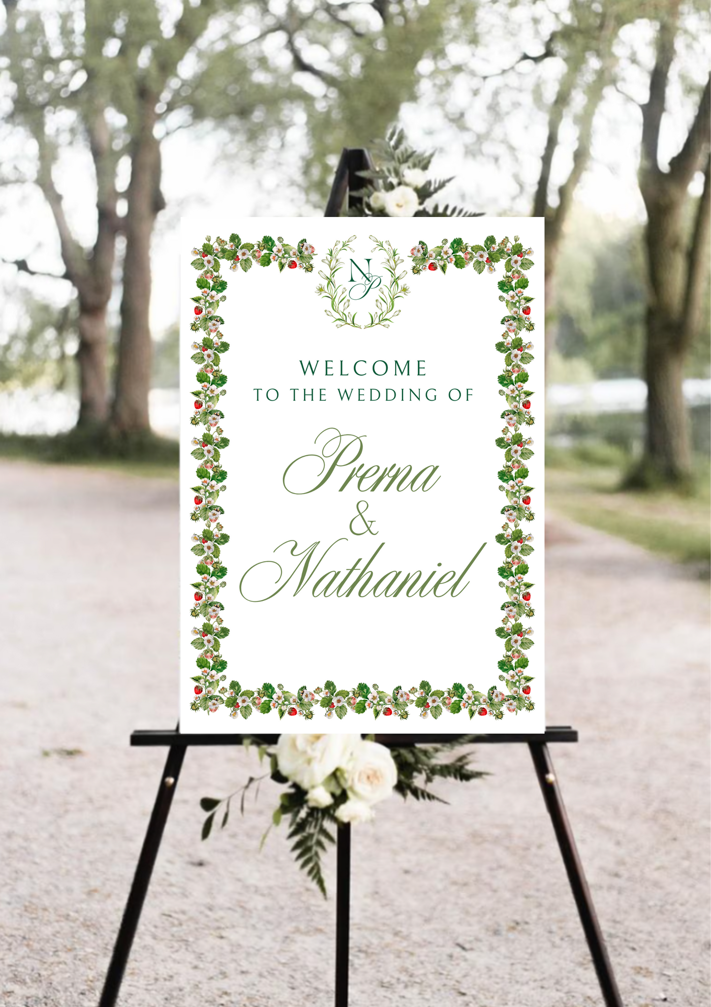 Vineyard Wedding Welcome Sign