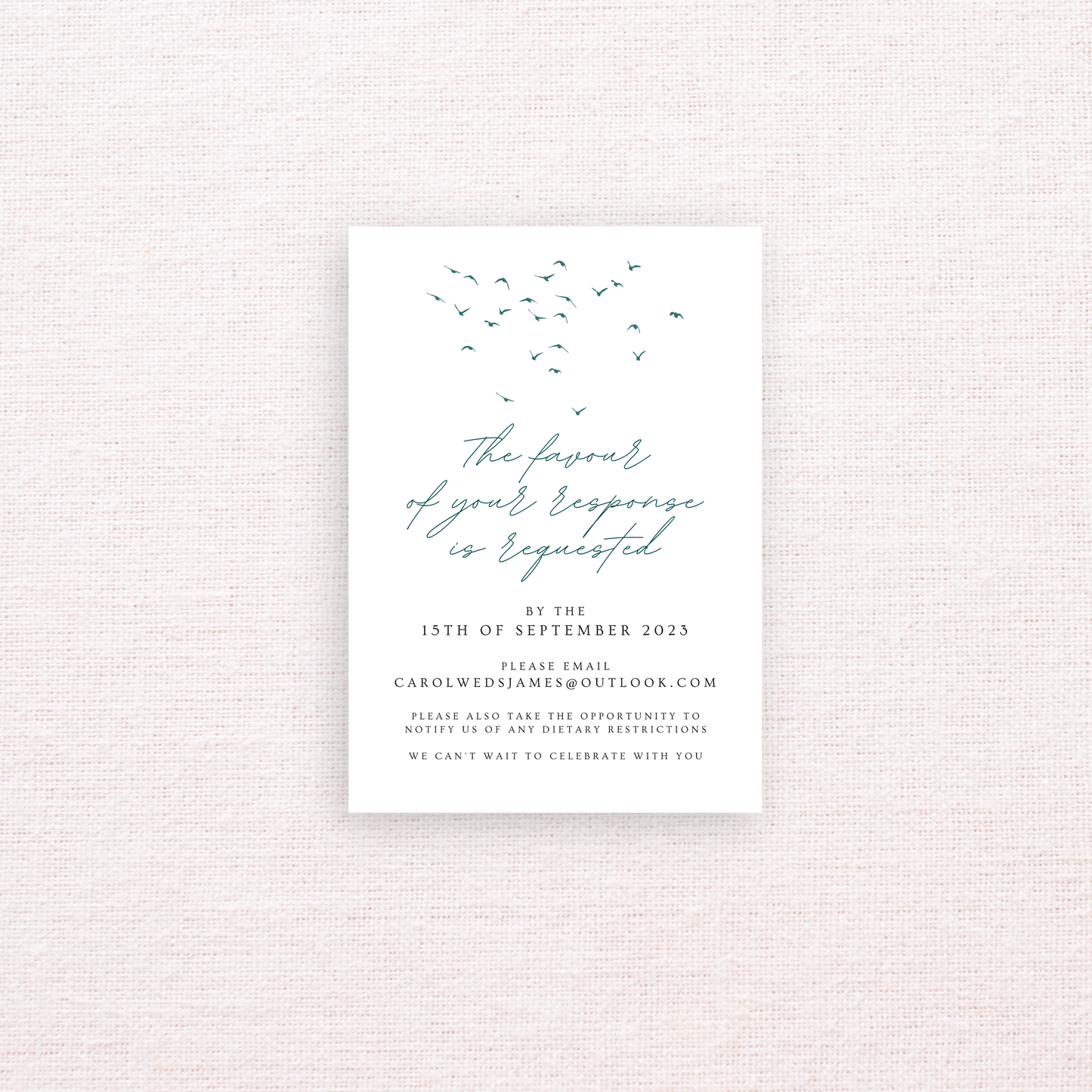 Queenstown Rsvp Card